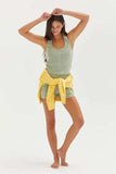 HYFVE Halter Neck Buttoned Washed Top - Trendsi - Flyclothing LLC