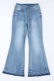 High Waist Button Fly Flared Jeans - Trendsi - Flyclothing LLC