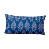 12" X 24" Blue and White Tropical Indoor Outdoor Throw Pillow - Homeroots - Flyclothing LLC