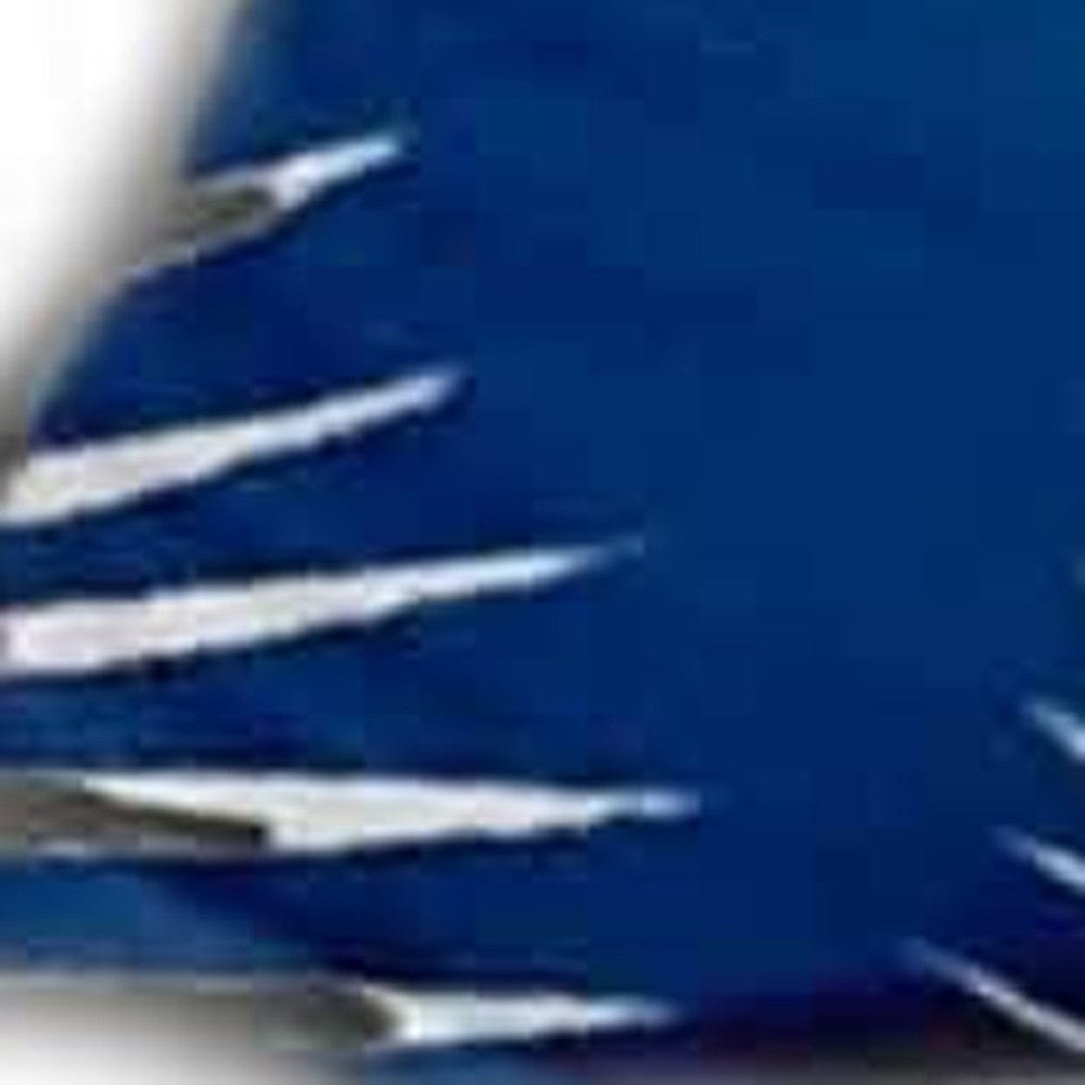 12" X 24" Blue and White Tropical Indoor Outdoor Throw Pillow - Homeroots - Flyclothing LLC