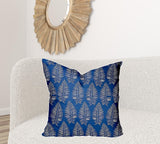 26" X 26" Blue And White Enveloped Tropical Throw Indoor Outdoor Pillow - Homeroots - Flyclothing LLC