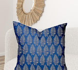 36" X 36" Blue And White Enveloped Tropical Throw Indoor Outdoor Pillow - Homeroots - Flyclothing LLC