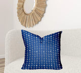 26" X 26" Blue And White Zippered Gingham Throw Indoor Outdoor Pillow - Homeroots - Flyclothing LLC