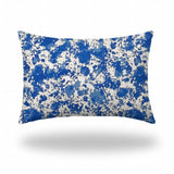 12" X 18" Blue And White Zippered Coastal Lumbar Indoor Outdoor Pillow - Homeroots - Flyclothing LLC