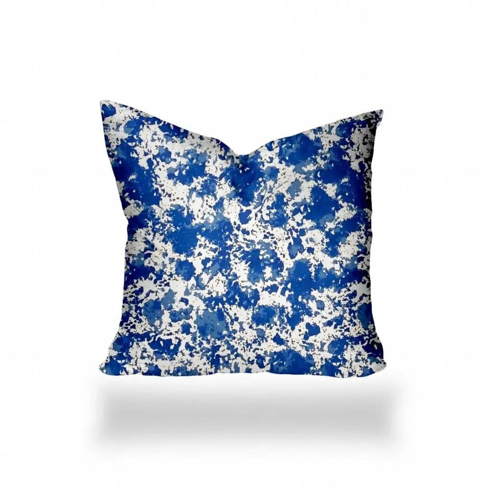 18" X 18" Blue And White Blown Seam Coastal Throw Indoor Outdoor Pillow - Homeroots - Flyclothing LLC