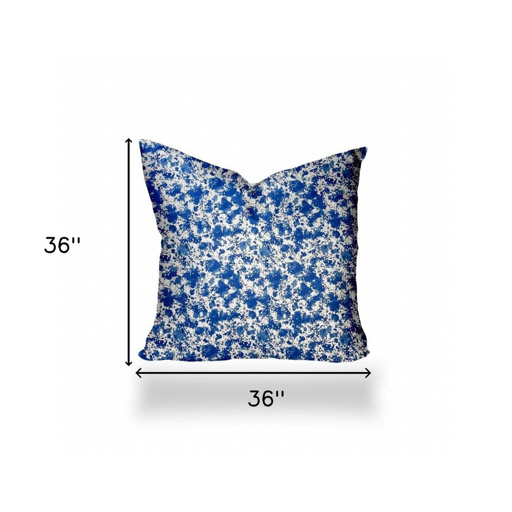 36" X 36" Blue And White Enveloped Coastal Throw Indoor Outdoor Pillow - Homeroots - Flyclothing LLC