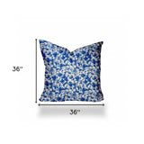 36" X 36" Blue And White Blown Seam Coastal Throw Indoor Outdoor Pillow - Homeroots - Flyclothing LLC
