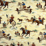 Rockmount Ranch Ware Rockmount Horses & Riders Western Cotton Bandana in Tan - Rockmount Clothing - Flyclothing LLC