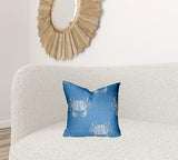 17" X 17" Blue And White Crab Blown Seam Coastal Throw Indoor Outdoor Pillow - Homeroots - Flyclothing LLC
