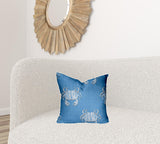 17" X 17" Blue And White Crab Zippered Coastal Throw Indoor Outdoor Pillow - Homeroots - Flyclothing LLC