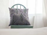 16” Blue Purple Tropical Leaf Zippered Suede Throw Pillow - Homeroots - Flyclothing LLC