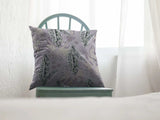 18” Blue Purple Tropical Leaf Zippered Suede Throw Pillow - Homeroots - Flyclothing LLC