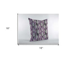 16” Lavender Black Fall Leaves Zippered Suede Throw Pillow - Homeroots - Flyclothing LLC