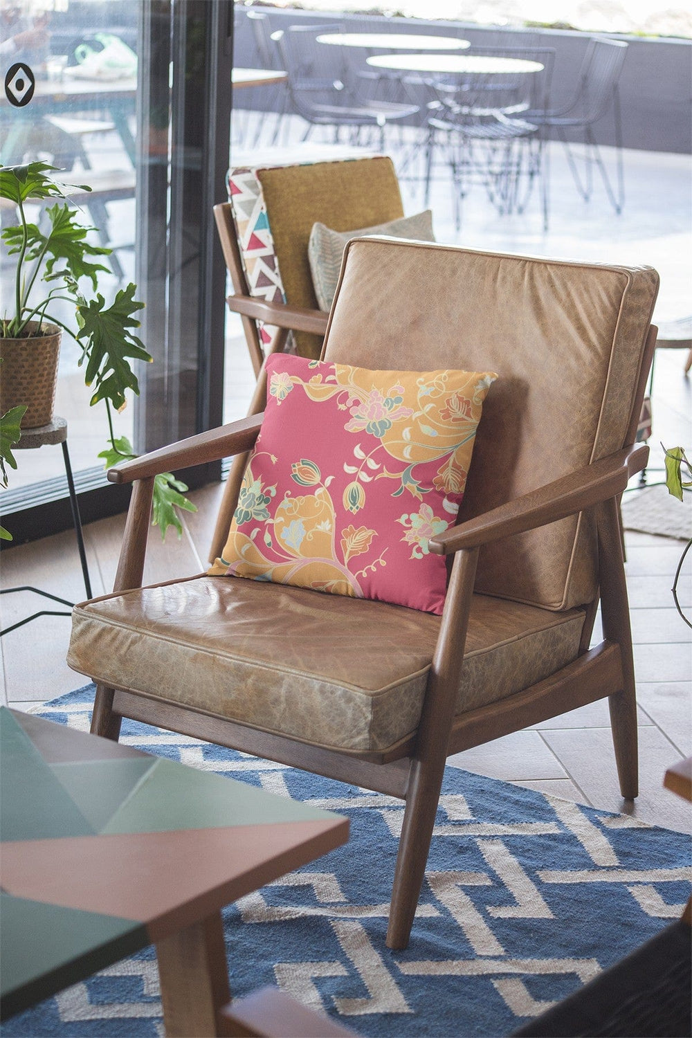 18" Orange Red Garden Zippered Suede Throw Pillow - Homeroots - Flyclothing LLC