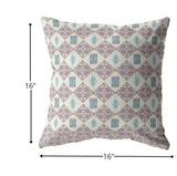 16" Pink Lattice Zippered Suede Throw Pillow - Homeroots - Flyclothing LLC