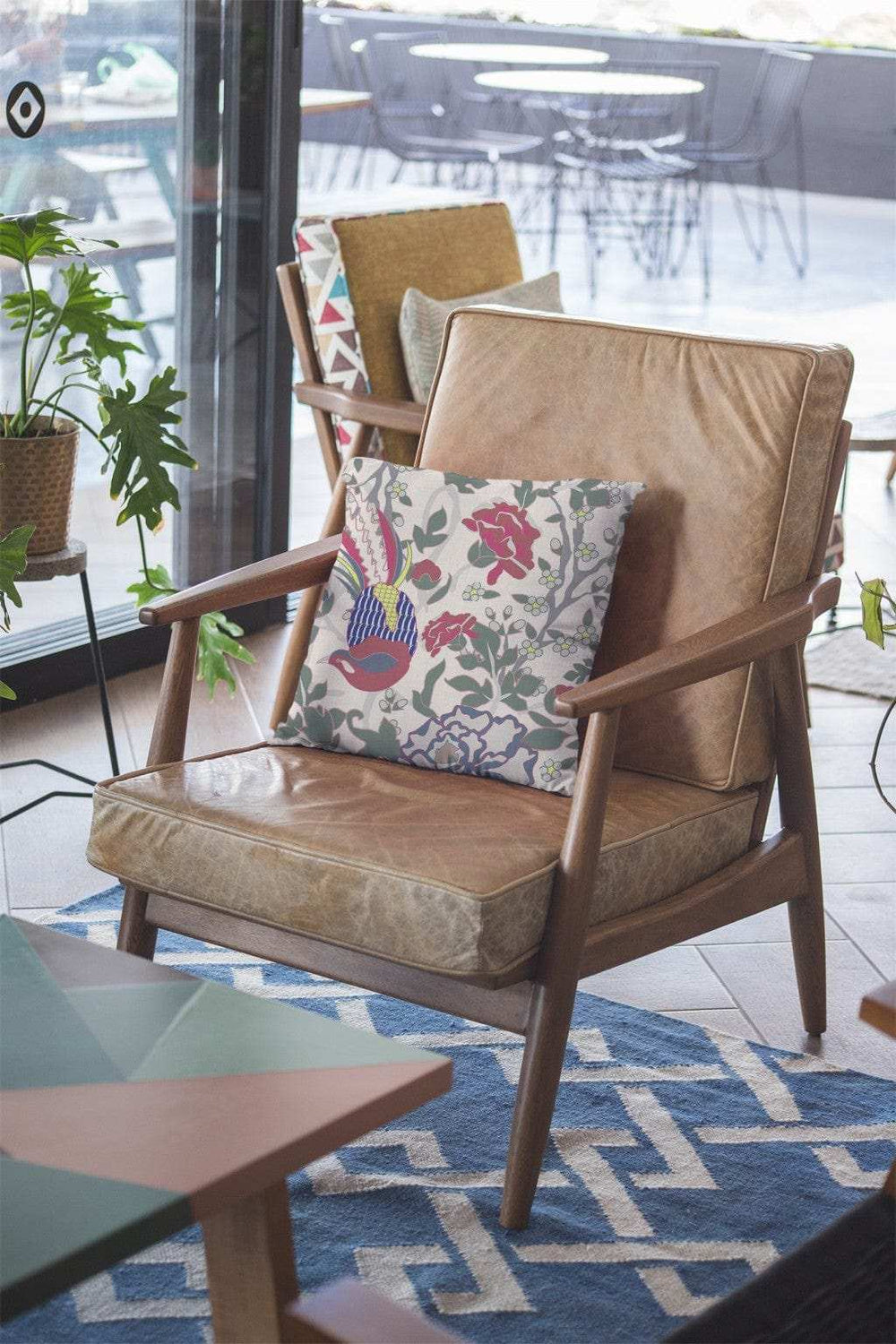 18” Pink Sage Peacock Zippered Suede Throw Pillow - Homeroots - Flyclothing LLC