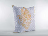 16” Gold Gray Hamsa Suede Zippered Throw Pillow - Homeroots - Flyclothing LLC