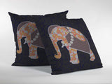 18” Orange Elephant Zippered Suede Throw Pillow - Homeroots - Flyclothing LLC