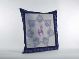 16” Gray Purple Horse Zippered Suede Throw Pillow - Homeroots - Flyclothing LLC