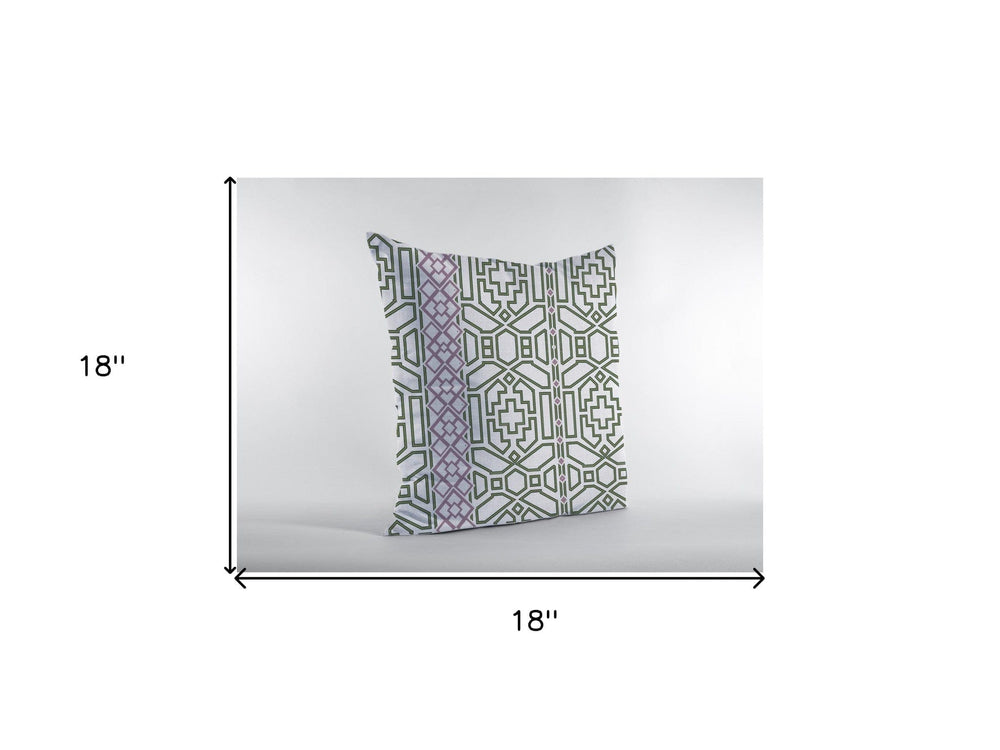 18" White Bird Maze Double Sided Suede Throw Pillow - Homeroots - Flyclothing LLC