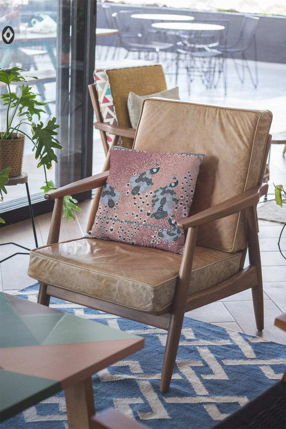 18” Dusty Pink Boho Bird Zippered Suede Throw Pillow - Homeroots - Flyclothing LLC