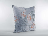 16” Gray Orange Boho Bird Zippered Suede Throw Pillow - Homeroots - Flyclothing LLC