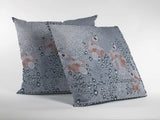 16” Gray Orange Boho Bird Zippered Suede Throw Pillow - Homeroots - Flyclothing LLC