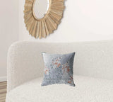 16” Gray Orange Boho Bird Zippered Suede Throw Pillow - Homeroots - Flyclothing LLC