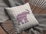16" Magenta Elephant Zip Suede Throw Pillow - Homeroots - Flyclothing LLC