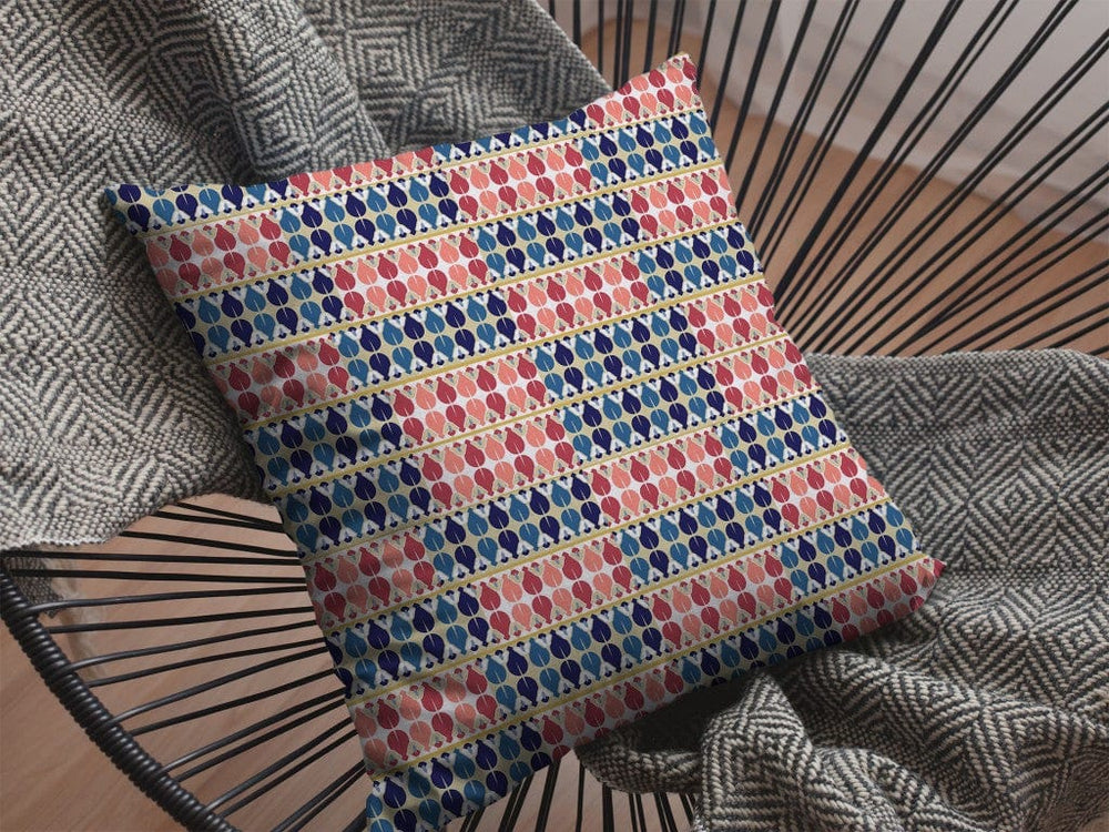 16" Red Blue Spades Zippered Suede Throw Pillow - Homeroots - Flyclothing LLC