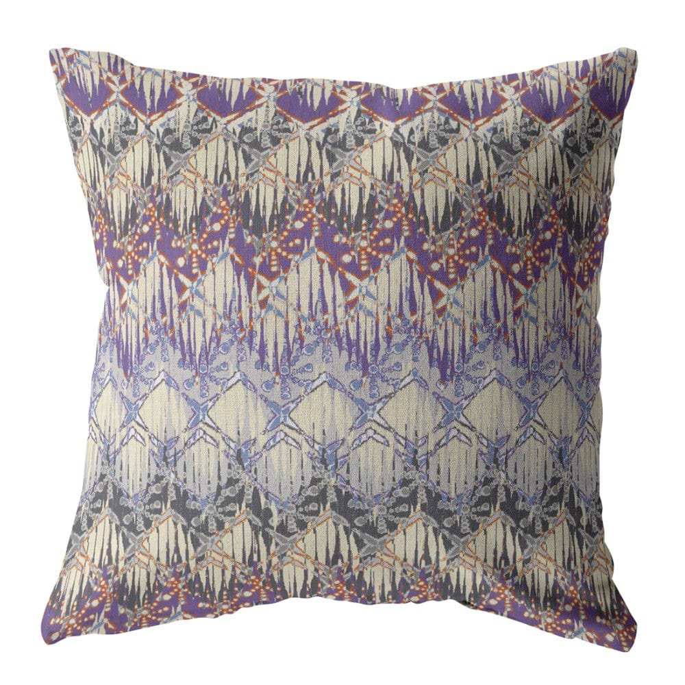 16” Magenta Cream Hatch Zippered Suede Throw Pillow - Homeroots - Flyclothing LLC