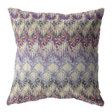 16” Magenta Cream Hatch Zippered Suede Throw Pillow - Homeroots - Flyclothing LLC