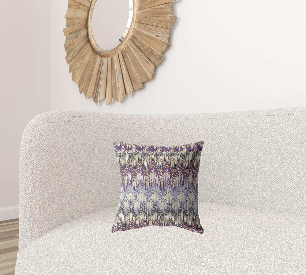 16” Magenta Cream Hatch Zippered Suede Throw Pillow - Homeroots - Flyclothing LLC