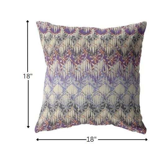 18” Magenta Cream Hatch Zippered Suede Throw Pillow - Homeroots - Flyclothing LLC