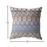 18” Orange Gray Hatch Zippered Suede Throw Pillow - Homeroots - Flyclothing LLC