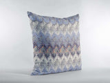 18” Blue Gray Hatch Zippered Suede Throw Pillow - Homeroots - Flyclothing LLC