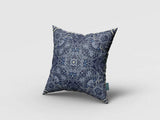 16” Indigo Boho Ornate Zippered Suede Throw Pillow - Homeroots - Flyclothing LLC