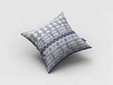 18” Navy White Strips Zippered Suede Throw Pillow - Homeroots - Flyclothing LLC