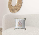 16” Red White Paisley Suede Zippered Throw Pillow - Homeroots - Flyclothing LLC