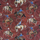 Rockmount Ranch Ware Broncs and Rope Western Cotton Bandana in Red - Rockmount Clothing - Flyclothing LLC