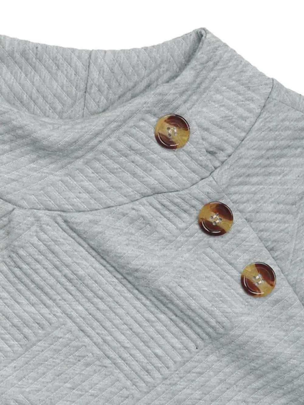 Perfee Texture Mock Neck Long Sleeve Mini Dress - Trendsi - Flyclothing LLC