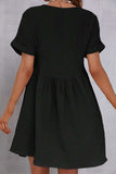 V-Neck Short Sleeve Dress - Trendsi - Flyclothing LLC