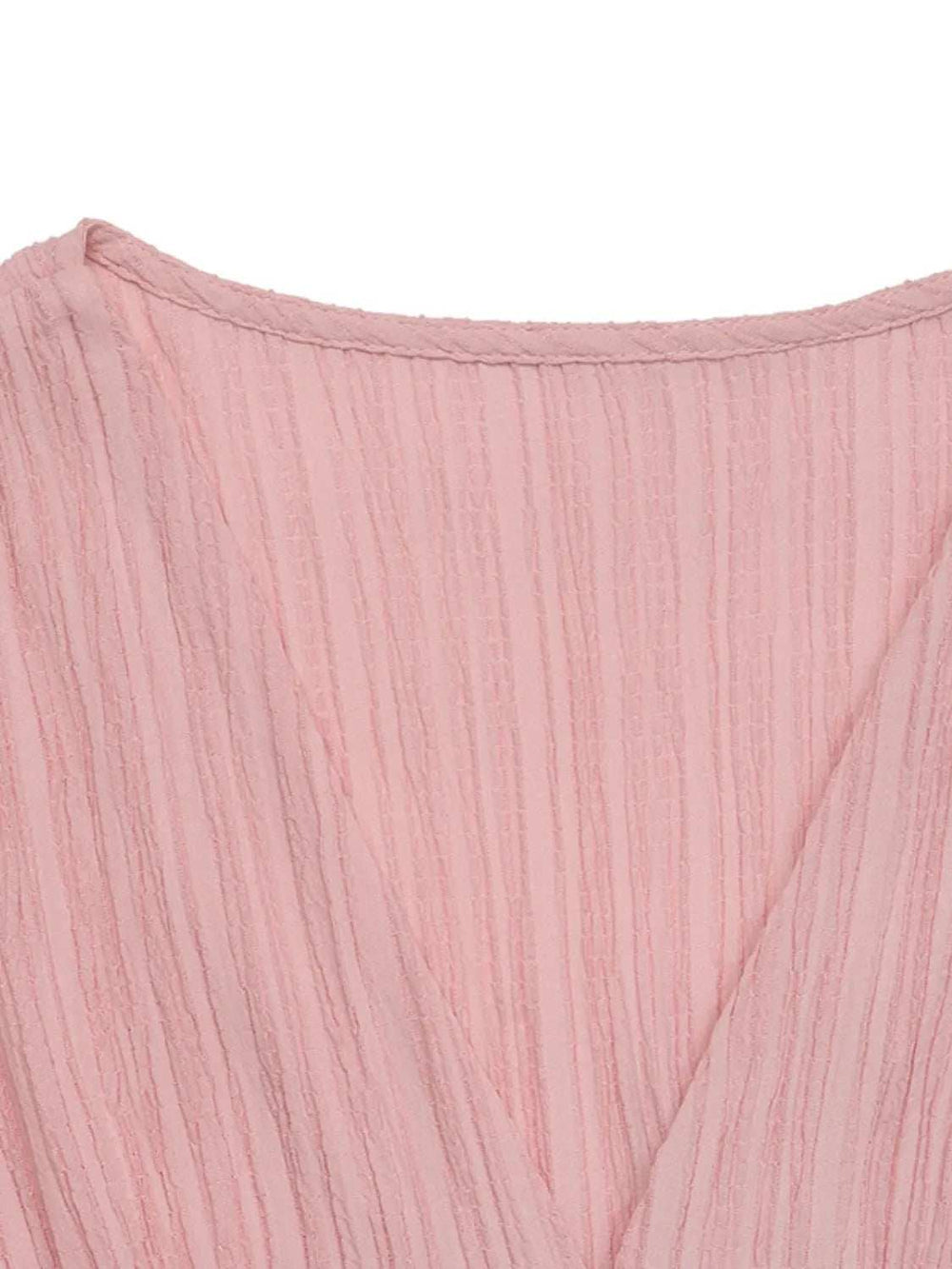 V-Neck Puff Sleeve Dress - Trendsi - Flyclothing LLC