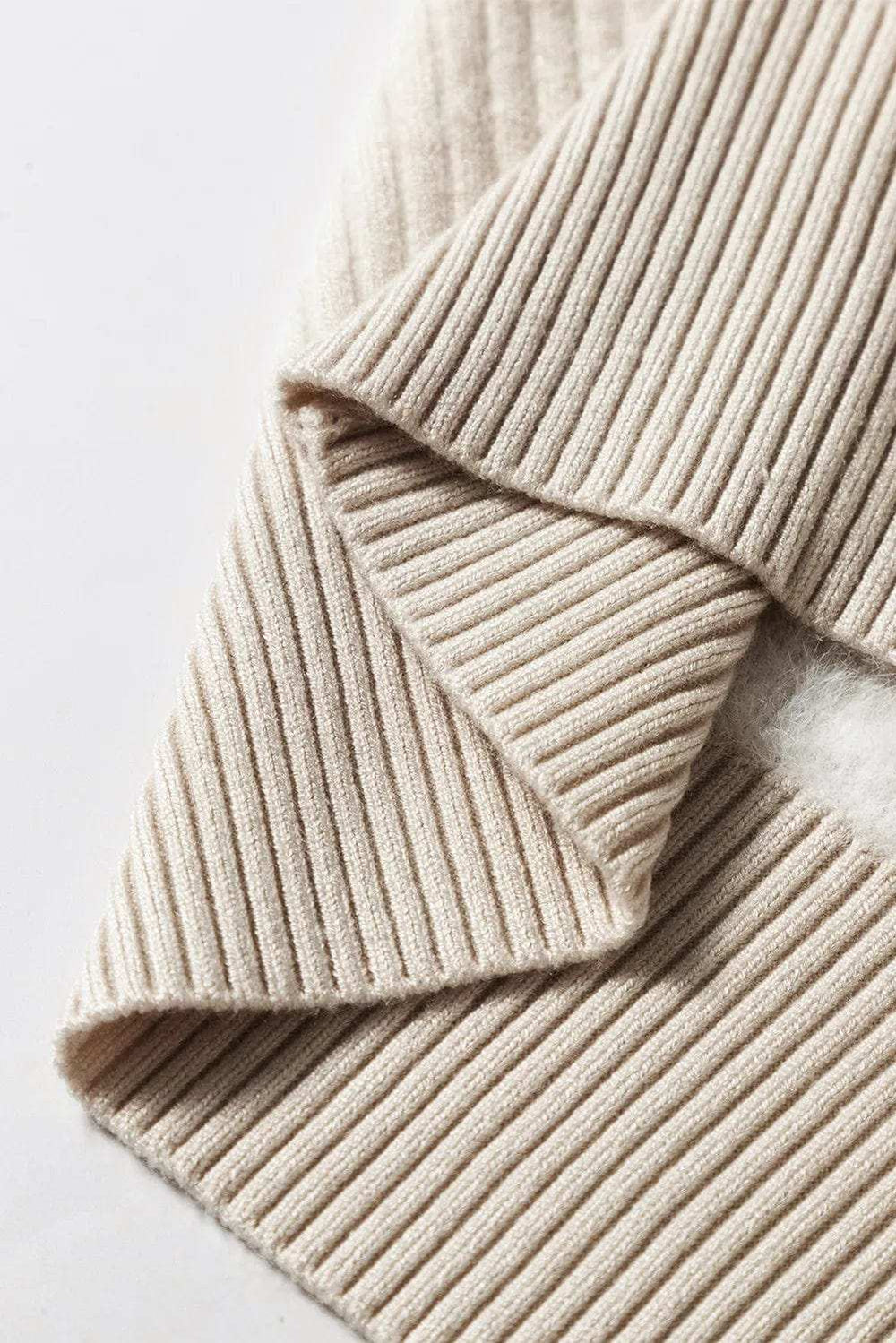 Mock Neck Long Sleeve Sweater - Trendsi - Flyclothing LLC