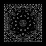 Rockmount Ranch Ware Paisley Western Cotton Bandana in Charcoal Black - Rockmount Clothing - Flyclothing LLC