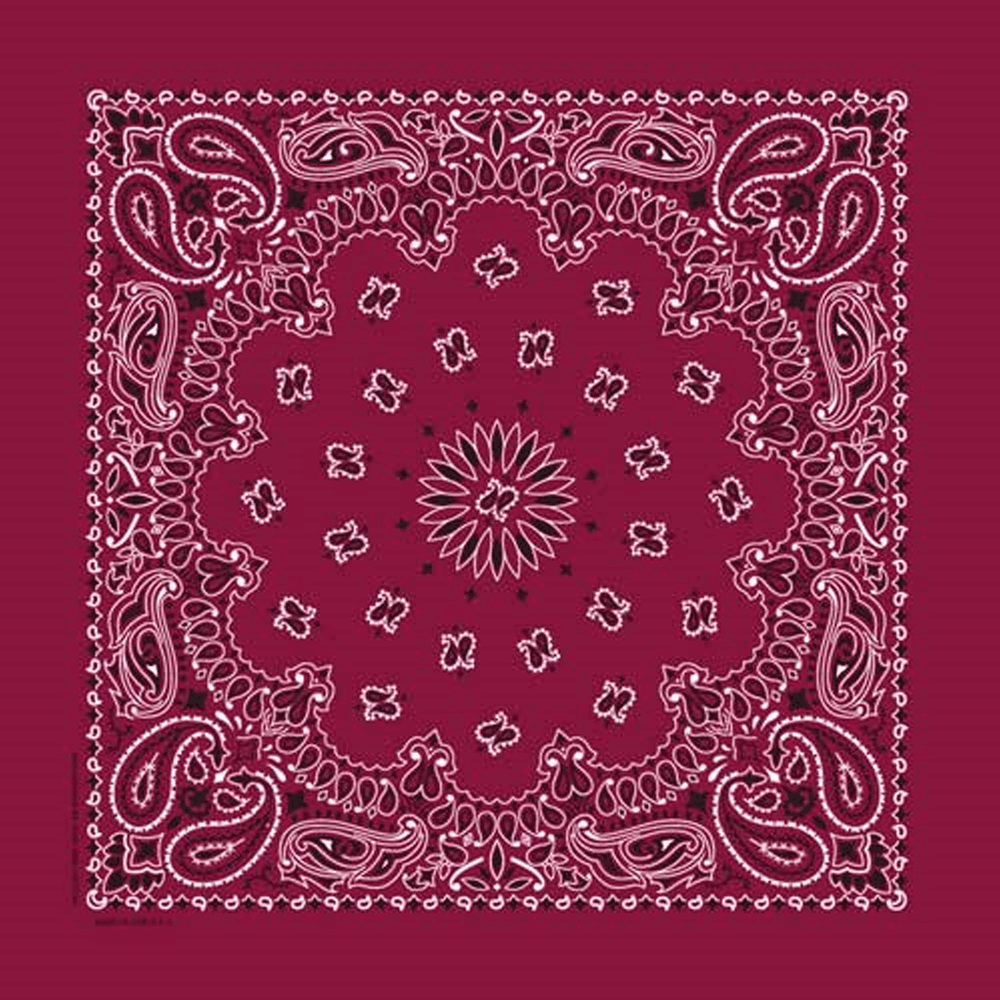 Rockmount Ranch Ware Paisley Western Cotton Bandana in Burgundy - Rockmount Clothing - Flyclothing LLC
