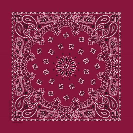 Rockmount Ranch Ware Paisley Western Cotton Bandana in Burgundy - Rockmount Clothing - Flyclothing LLC