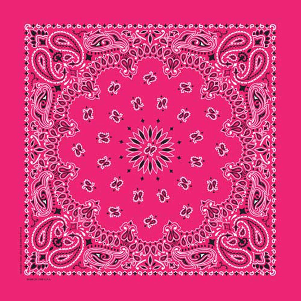 Rockmount Ranch Ware Paisley Western Cotton Bandana in Fuchsia - Rockmount Clothing - Flyclothing LLC
