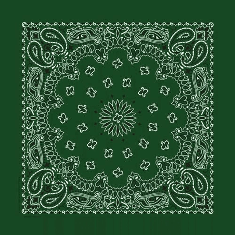 Rockmount Ranch Ware Paisley Western Cotton Bandana in Green - Rockmount Clothing - Flyclothing LLC