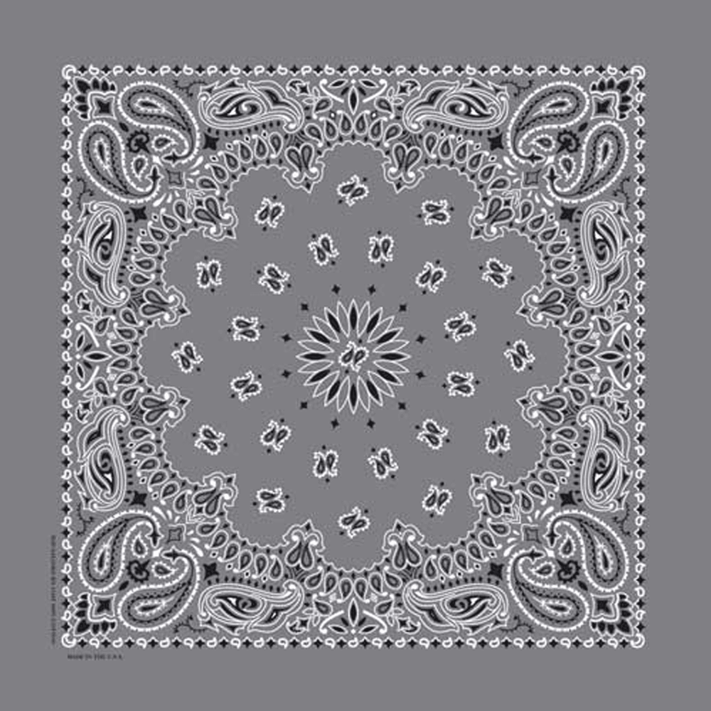 Rockmount Ranch Ware Paisley Western Cotton Bandana in Grey - Rockmount Clothing - Flyclothing LLC